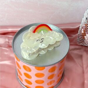 NWOT SMILEY RAINBOW CLOUD CLAW CLIP